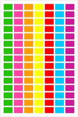 Pack of 1575 Square Color Coding Labels,1/2″ x 3/4″ Rectangular Stickers in 7 Co
