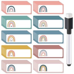 50pcs Magnetic Dry Erase Labels Reusable Magnetic Name Tags Boho Magnetic Lab…