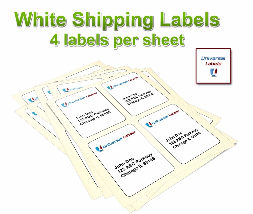 4 x 5 Labels, Blank Shipping or Wine Bottle labels, Premium USA Made, Fast Ship