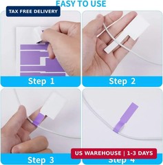 White Cable Labels, 300 Premium Wire Label Tags for Electronics, Printable Cord