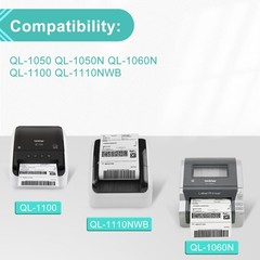 3 Roll 200 Shipping Labels DK-1241 4″ x 6″ for Brother QL-1050N QL-1110NWB