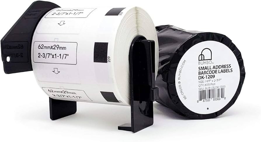 ROLL Brother DK-1209 2.4 x 1.1 inch (62mm x 29mm) Barcode Labels QL-500, 800 rol