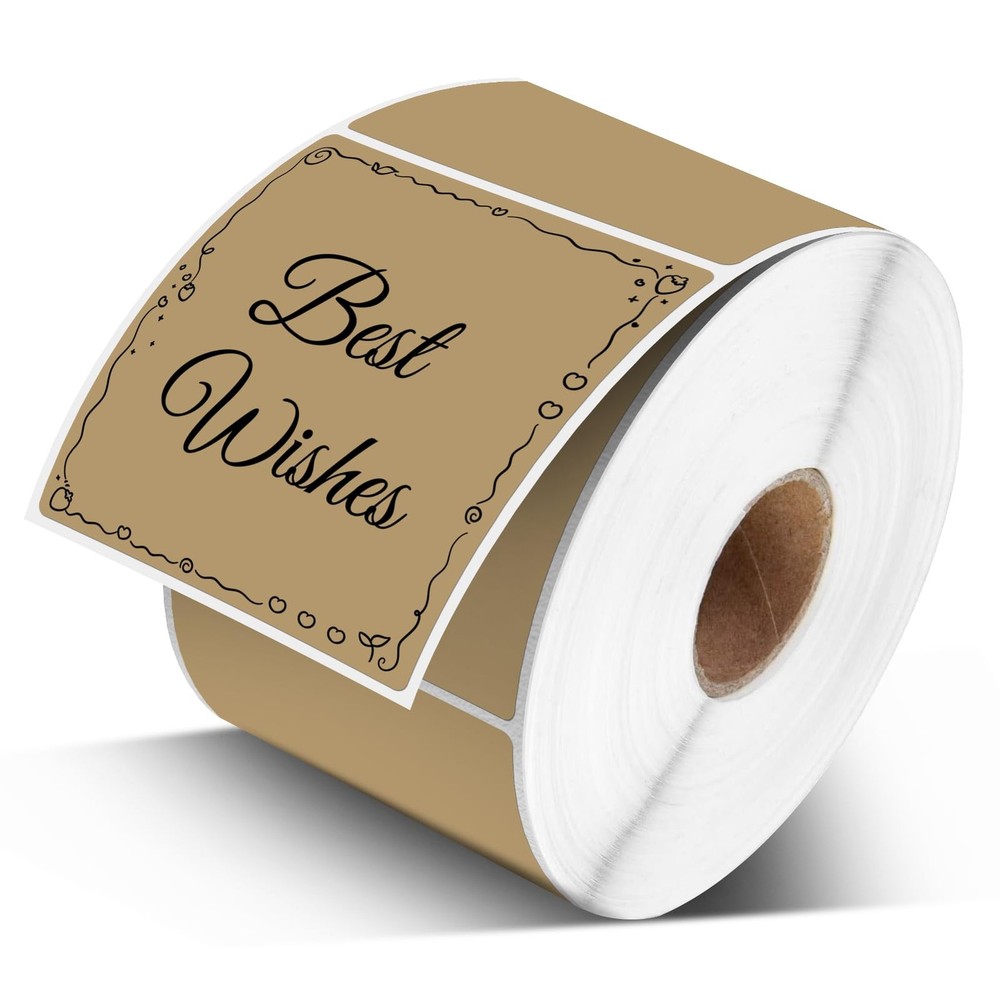 Square Thermal Label Sticker, 2″x2″ Self-Adhesive Square Direct Thermal Label…