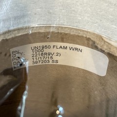 Black White Adhesive Flammable Warning Labels 4-1/8”X 4-1/8” Roll of 1000