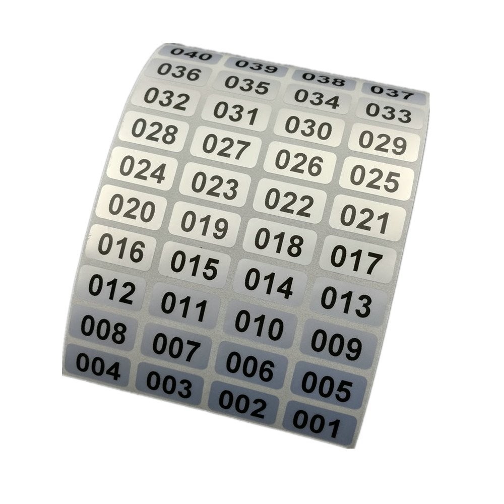 EXTRONTONDA Consecutive Number Inventory Stickers Waterproof 0.39 x 0.78 Inch…