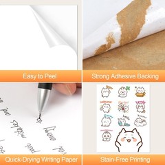 40 Sheets 8.5×11 Inch Full Sheet Label Sticker Paper Printable White Paper