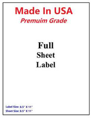 100 Premium FULL Sheets-Made in USA-Self Adhesive-USPS UPS PayPal-8.5×11-5165