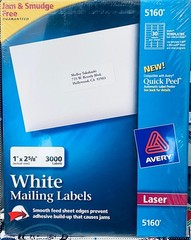 Avery 5260 Address and Shipping Labels – For Laser Printer 1″ x 2-5/8″