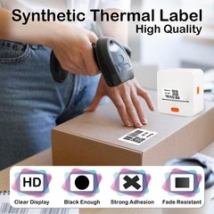 Thermal Labels for Supvan T50M , Phomemo M110, Label Maker Tape Refill, Weath…