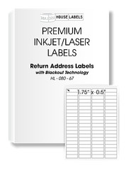400 Sheets 32000 Labels BLACKOUT 1.75×0.5 FAST PEEL 80UP Return Address Labels