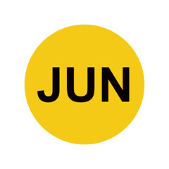 Month – June Labels Inventory Months Adhesive Stickers 2″ Round, 500 PCS