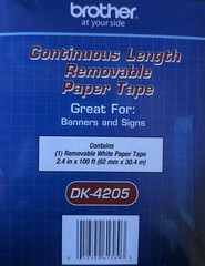 Brother DK-4205 Removable Continuous Paper Labels – 2.4″ x 100′ 3 pack