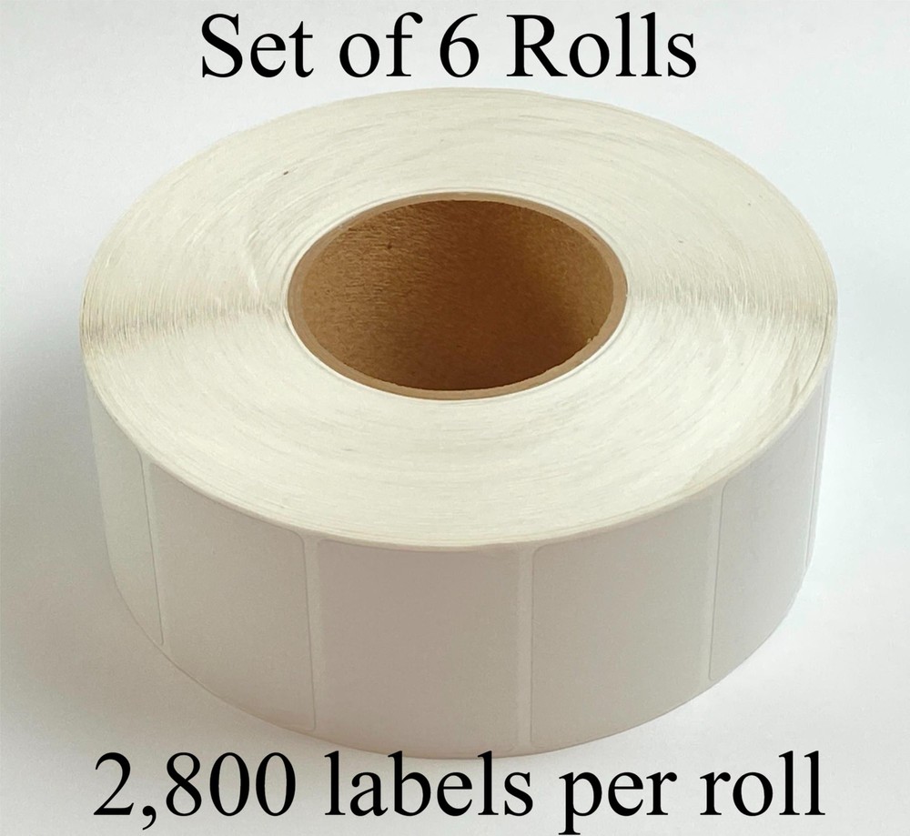 Shipping Label Thermal Transfer Non-Perforated White 2.5 x 1.75 inch Set of 6