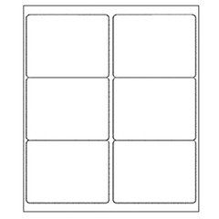 6 up 3-1/3 X 4 Sticker Labels Shipping Address Labels for Laser/Ink Jet Print…
