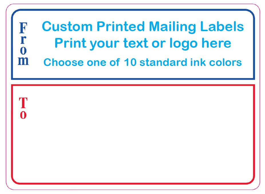 Printed Continuous Mailing Labels, 5000 Custom Shipping Stickers 1 color 4″ x 3″