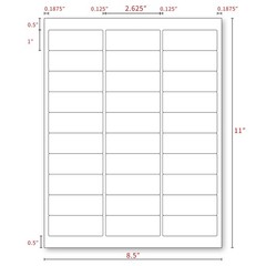 KKBESTPACK Label Sticker, Address Labels – 30 Up 1″ x 2-5/8″ | 30UP, Clear