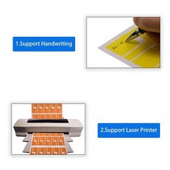 12 Sheets 360 Labels Self Adhesive Waterproof Cable Tags Assorted Colors Cord…