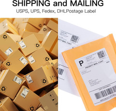 4X6 Thermal Labels Compatible with DYMO 4XL Labelwriter 1744907, 2 Rol