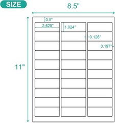 Bulk Shipping Labels – 1″ x 2-5/8″ – 15,000 Count + Bonus
