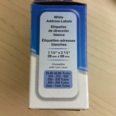 DYMO Labelwriter Address Labels 1.13 X 3.5in White Starter Roll