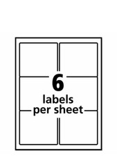 Avery® WeatherProof Shipping Labels w/TrueBlock, Laser, White, 300 6 per sheet