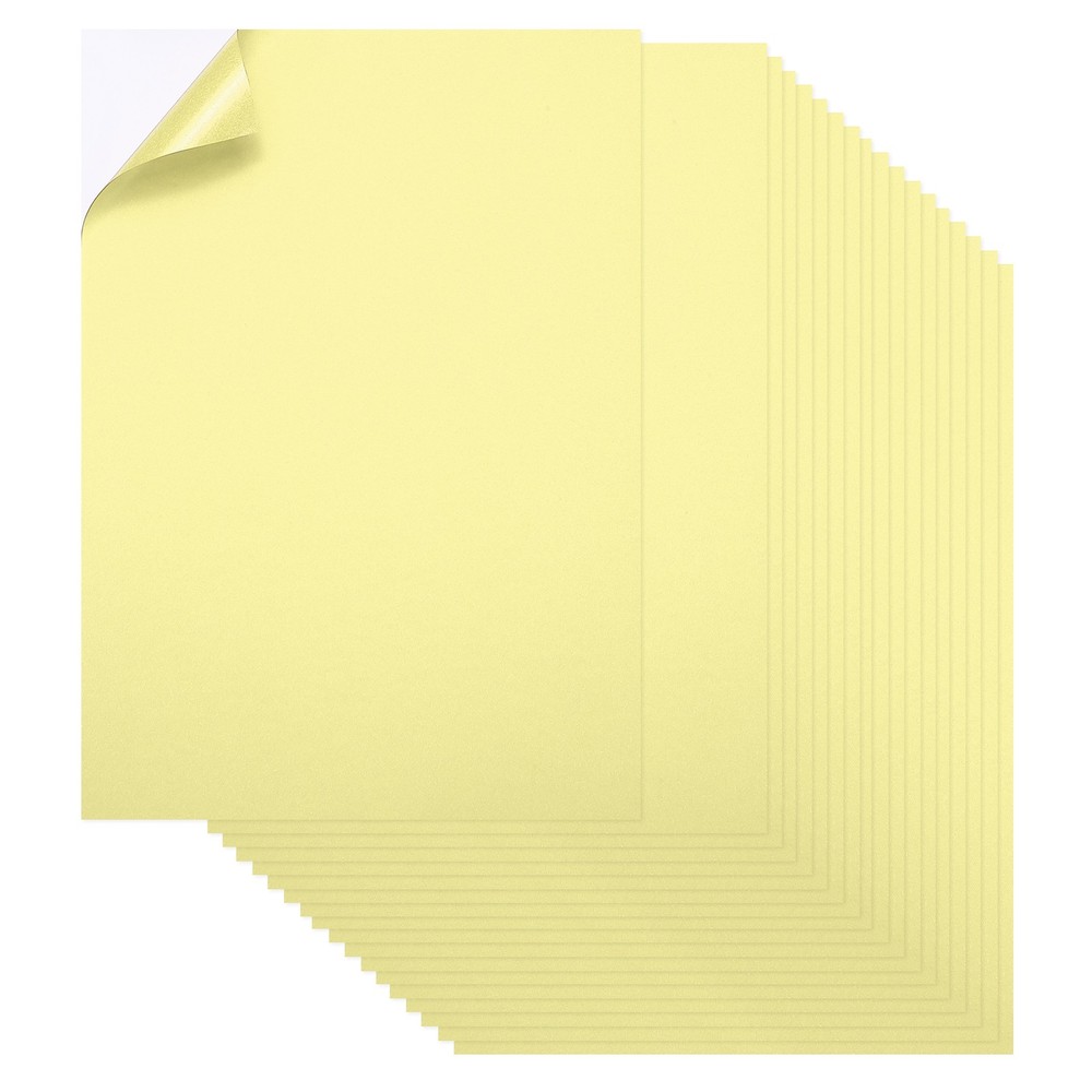 Printable Sticker Paper 25 Sheets 8″x12″ A4 Self Adhesive Light Yellow