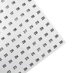 Number Sticker 1 to 300 10 Sheets Digital Sticker 1 to 300 Circular Digital S…