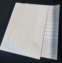 45 Sheets Laser Holographic Label Sticker Paper Clear Vinyl Laminating Sheets A4