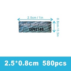 580 Pieces Tamper Proof Evident Stickers Hologram Labels Security Seals Holog…