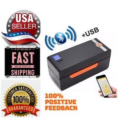 BEEPRT4x6Thermal Shipping Label Barcode Printer USB+Bluetooth- Label Holder Free