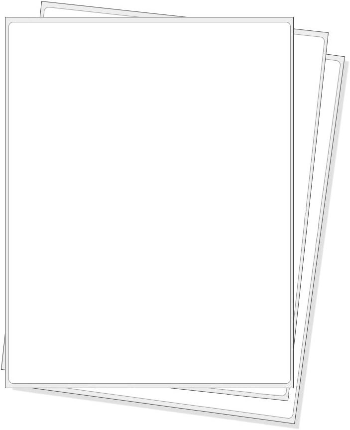 8.5″ X 11″ Full Sheet Label Sticker Paper for Laser & Inkjet Printers [100 Sheet