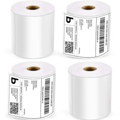4″x6″ Direct Thermal Shipping Labels, 1″ Core, Perforated, 250/Roll, Printer …