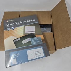 (5 PACK) New Maco ML0100 – White All Purpose Labels, 8.5″ x ll”, 100/Package