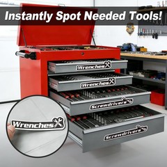 Magnetic Tool Box Labels 15Pack, Reusable Magnetic Toolbox Labels Suitable f…