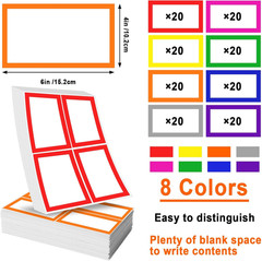160Pc Moving Box Labels 6×4 Color Coded Writable Packing Stickers Home Organizat