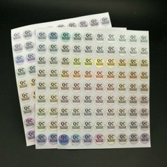 QC passed hologram stickers 10mm Circular Stickers Qualified Labels 2000pcs