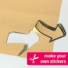 30 Sheets, Kraft Sticker Paper Labels, Laser/Inkjet Printing – Letter Size (8.5