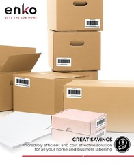 enKo – 5-1/2 x 8-1/2 Inch Label – White Blank – 2 Per Sheet Half Shipping Lab…