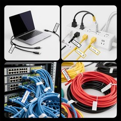 Waterproof Cable Labels for Management Write On,Self Adhesive Printable