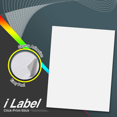 8.5″ X 11″ Full Sheet Label Sticker Paper for Laser & Inkjet Printers [100