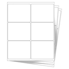 3000 Shipping Address Label 3 1/3″x4″ Self Adhesive 6UP Sticker for InkJet Laser