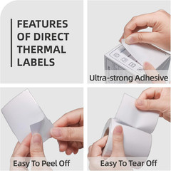 2X1 Thermal Labels, Roll of 1000 Pink Thermal Printer Labels for Shipping