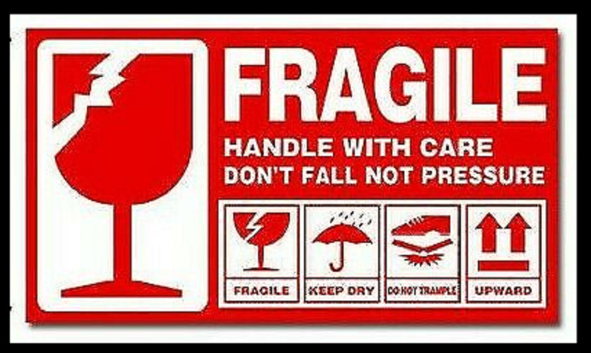 2″x3-1/2″ Fragile Keep Dry Not Pressure Label Peel & Stick (9) RLS 300 EA