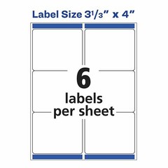 Avery 15264 Shipping Labels 3 1/3” x 4”