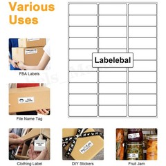 Premium 1″ x 2 5/8″ Address Shipping Labels Adhesive 30 UP for Laser & Inkjet US