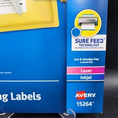 Avery 15264 TrueBlock Shipping Labels 3 1/3″ x 4″, Laser Inkjet, 60 Labels