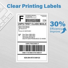 4×6 Direct Thermal Shipping Labels, 1000 Thermal Labels Fanfold with Perforat…