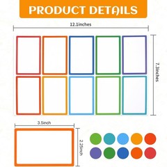 Utron 500Pcs Name Labels, 3.5×2.25 inch Blank Nametags, Sticky Name Tags for