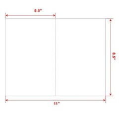 1000 Half Self Shipping Labels 8.5″x5.5″ Blank Self Adhesive Sticker 2 Per Sheet