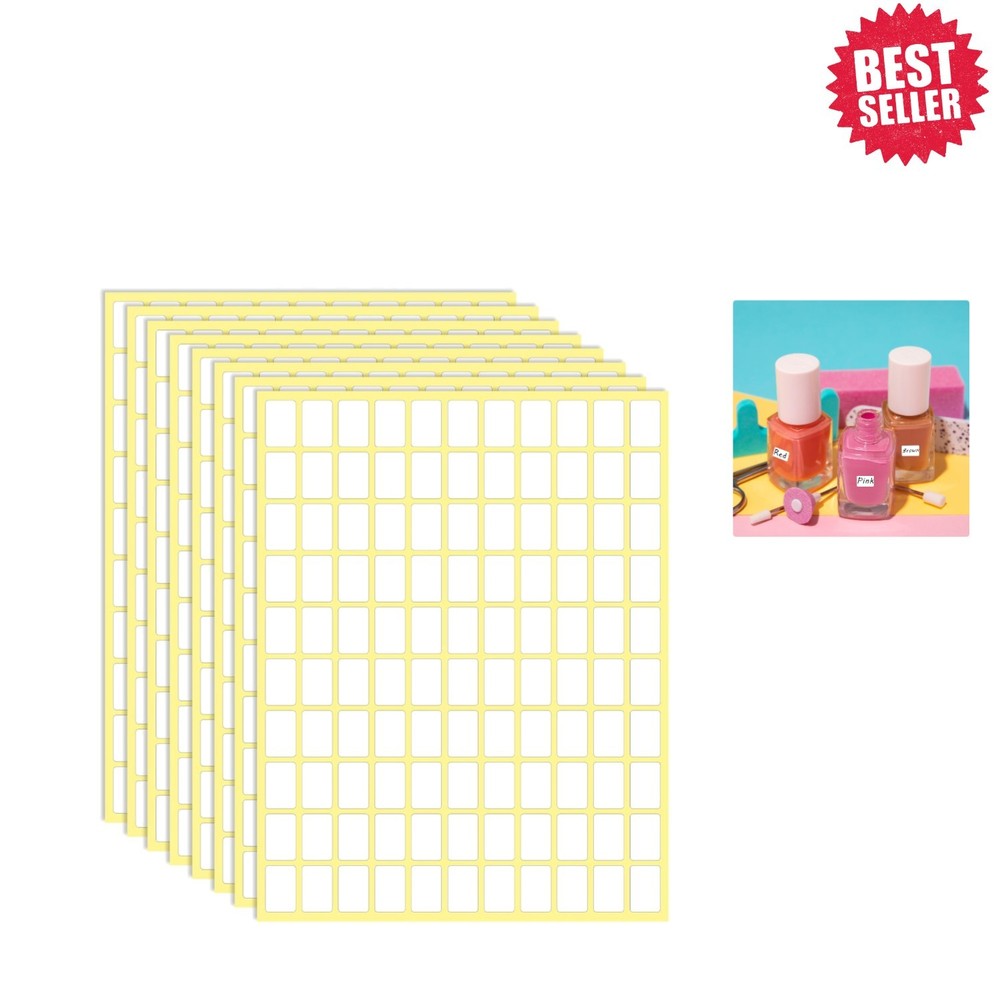 Versatile 0.5″ x 0.75″ White Labels – 3300 High-Quality Stickers for Crafting